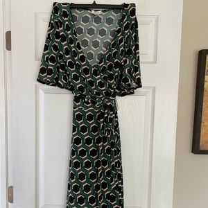 geometric wrap dress | 18W